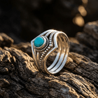 Bohemian Synthetic Turquoise Retro Enamel Ring