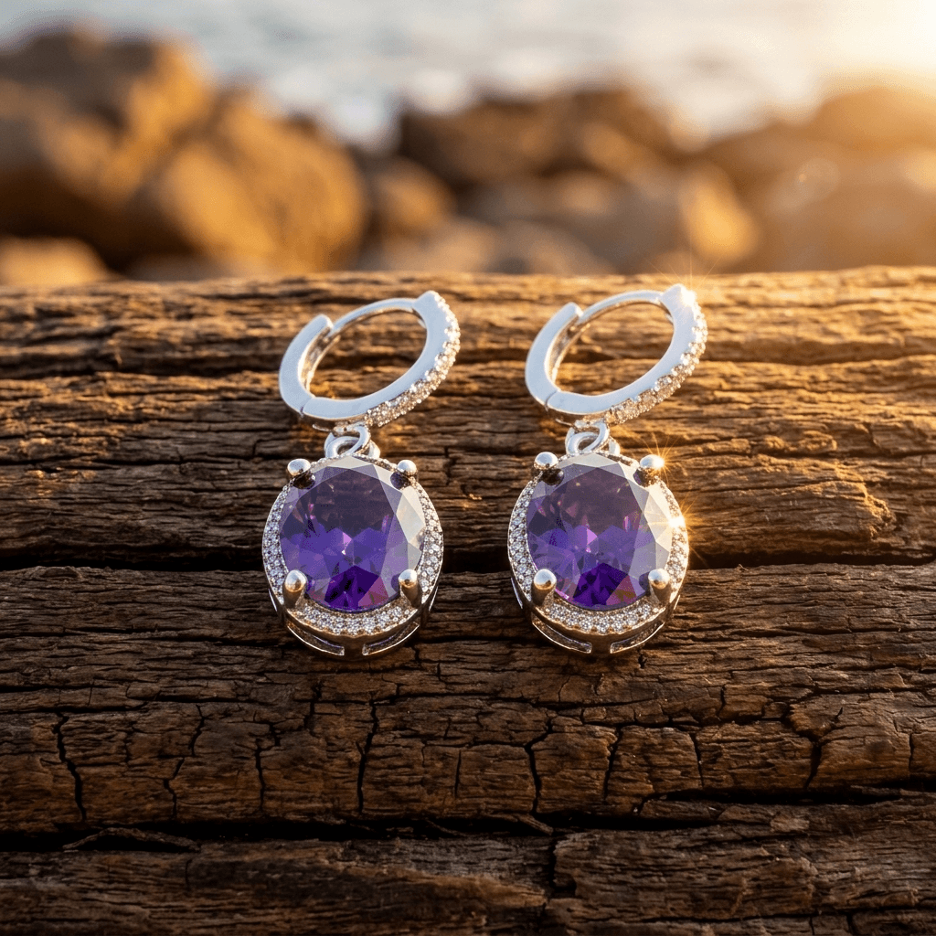 Exquisite Gold Drop Hoop Circular Earrings
