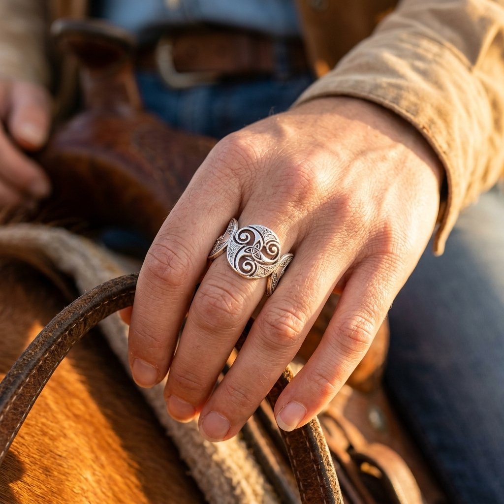 Celtic Bronze Filigree Spiral Ring