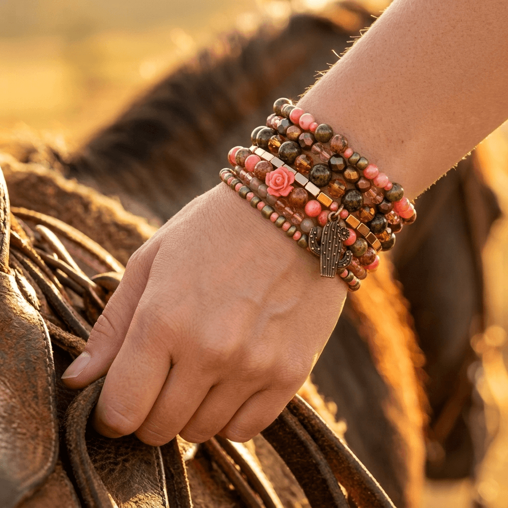 Cactus Hat Gold Charm Bracelet