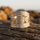 Retro Ethnic Gold Geometric Spiral Ring