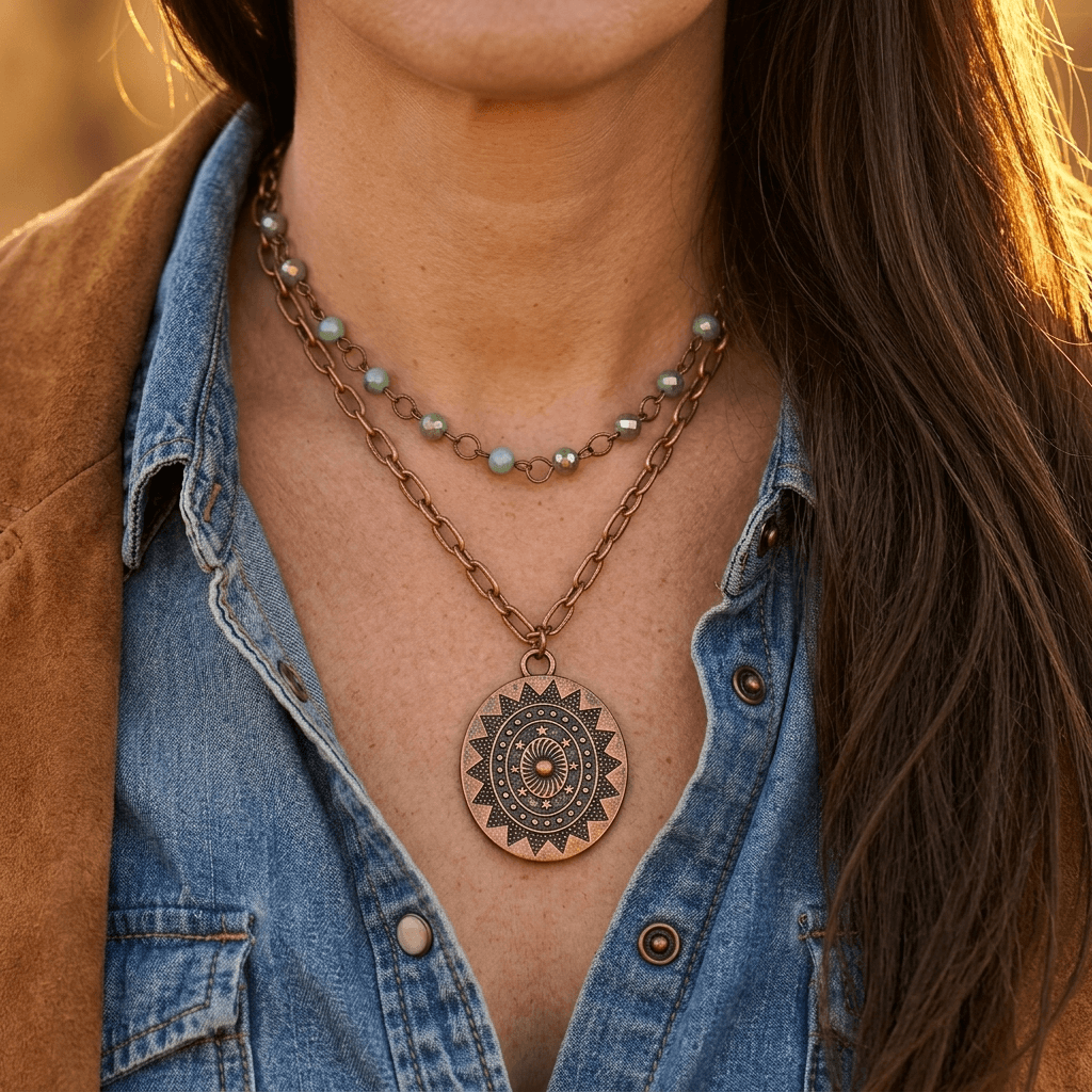 Minimalist Gold Engraved Sunflower Pendant Necklace