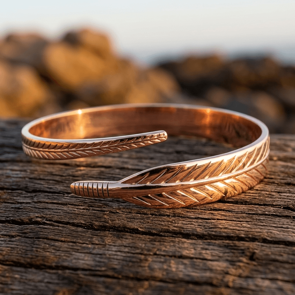 Purple Copper Twisted Cuff Bracelet