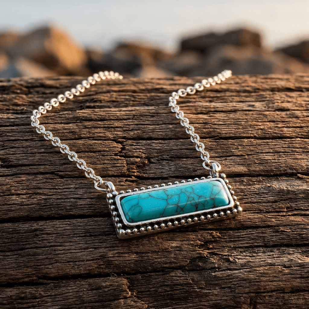 Prairie Bar Gold Pendant Necklace