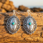 Vintage Western Turquoise Tassel Dangle Earrings