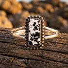 Vintage Silver White Black Inlay Bracelet