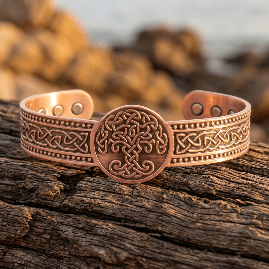 Copper Magnetic Tree Of Life Bracelet