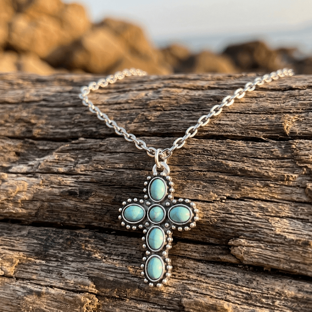 Holy Ground Gold Cross Pendant Necklace