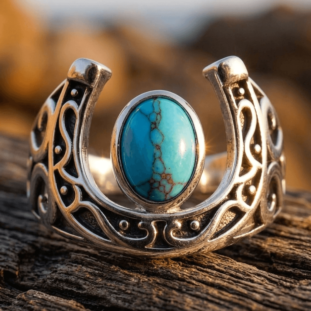 Turquoise Horseshoe Ring