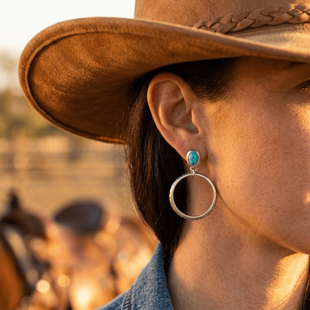 Free Rein Silver Dangle Earrings