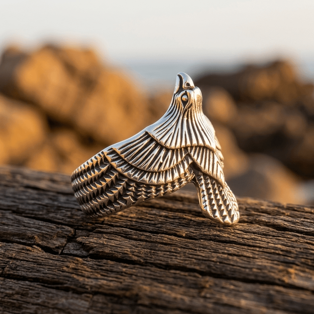 Vintage Sterling Silver Eagle Ring