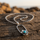 Retro Gold Hollow Oval Turquoise Necklace