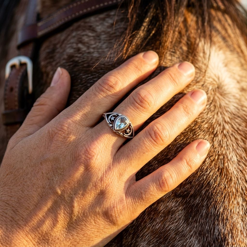 The Dusty Star Teardrop Ring