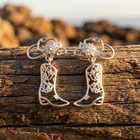 Western Gold Hollow Boot Drop Earrings