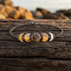 Retro Gold Hammered Moon Phase Bracelet