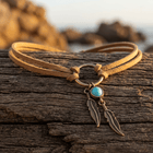 Boho Western Brown Tassel Pendant Necklace