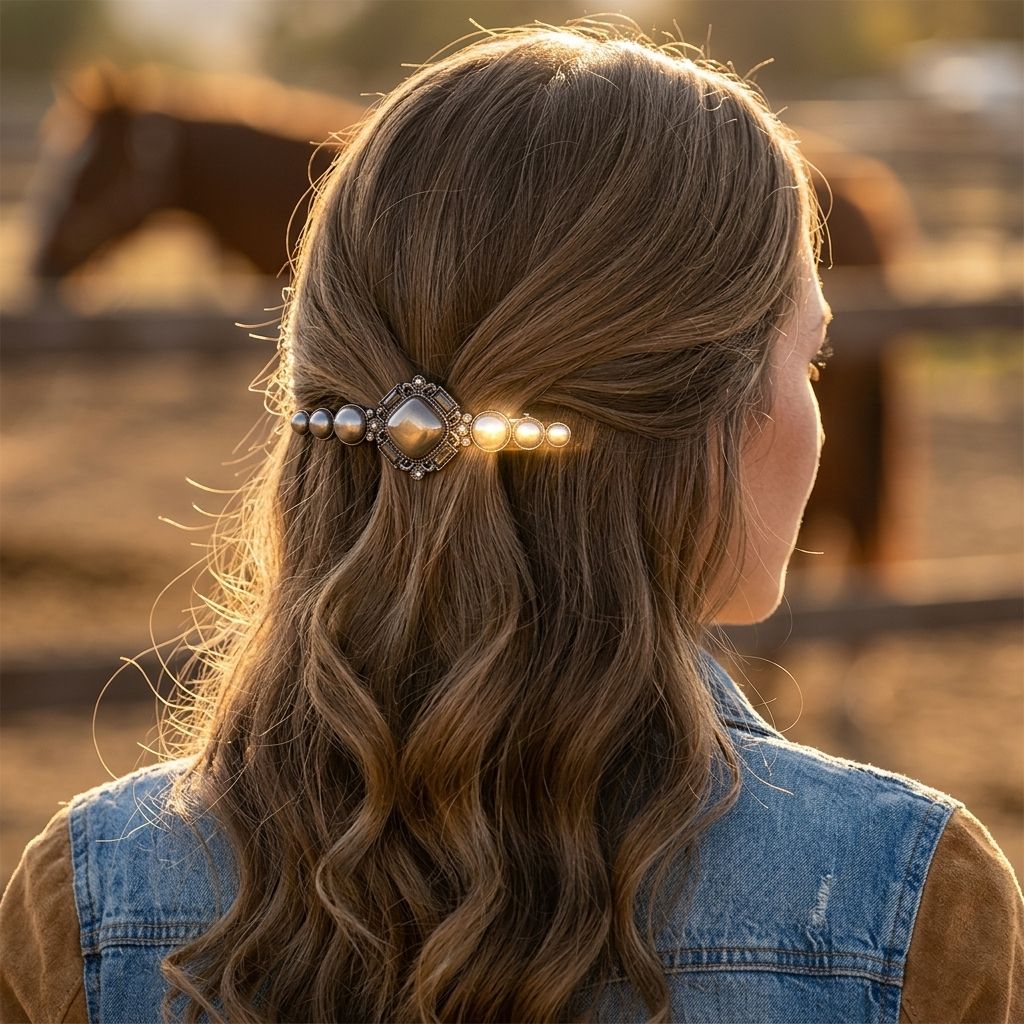 Vintage Gold Court Style Spring Hair Clip