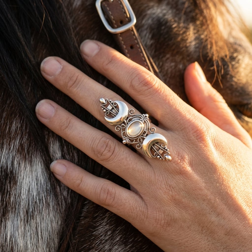 Vintage Gold Filigree Moonstone Ring