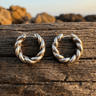 Braided Gold Rope Statement Earrings