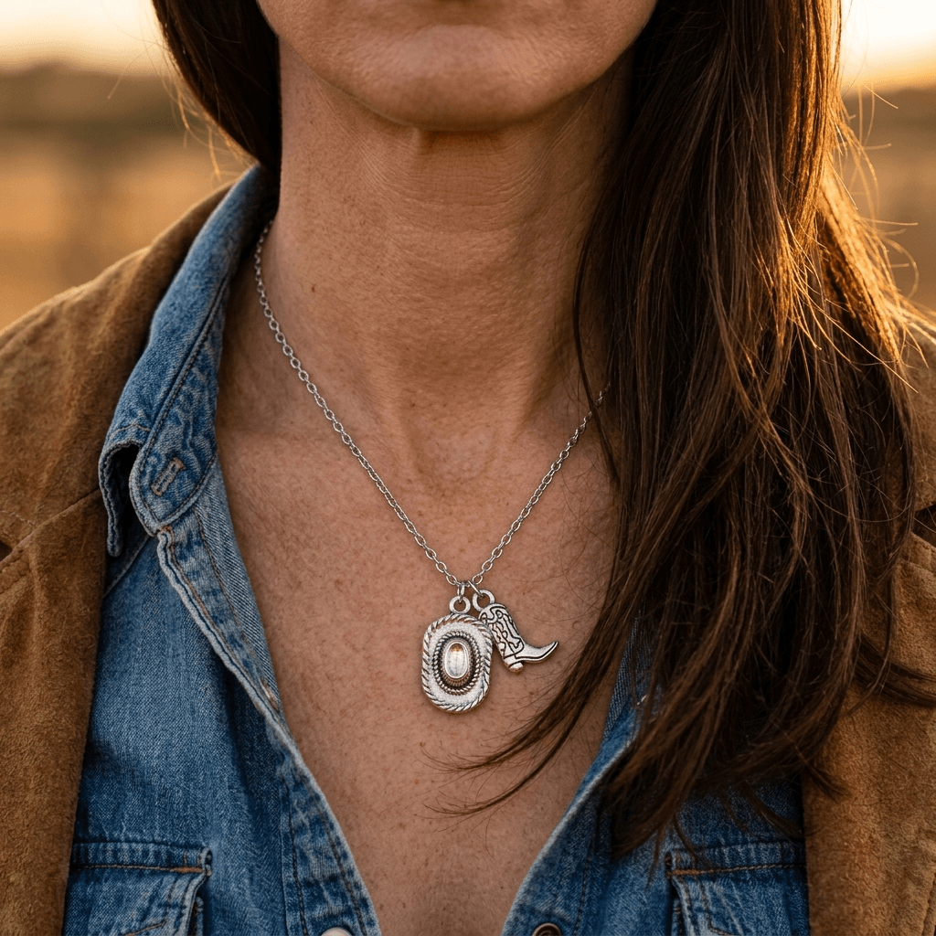 Born Country Gold Chain Pendant Necklace
