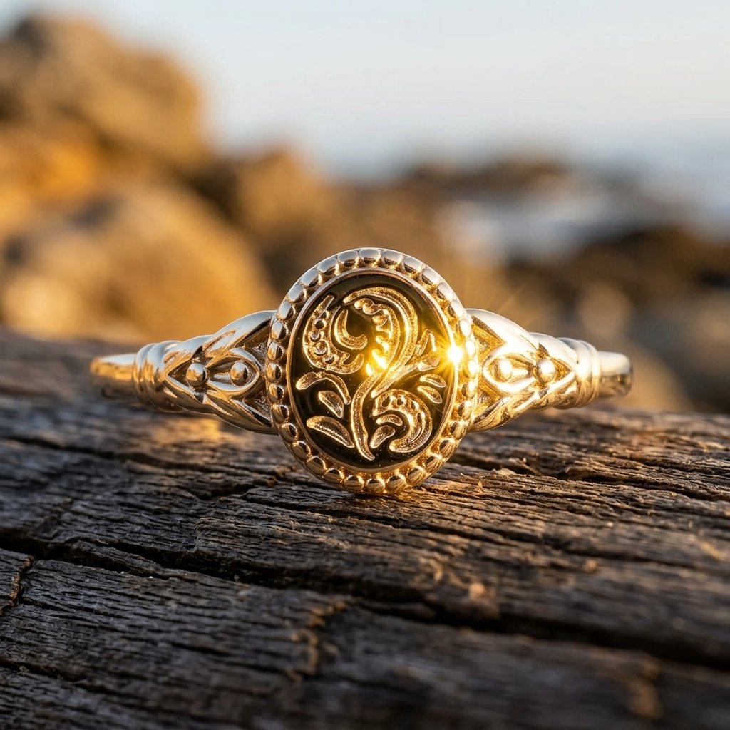 Vintage Gold Filigree Oval Ring