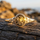 Vintage Gold Filigree Oval Ring