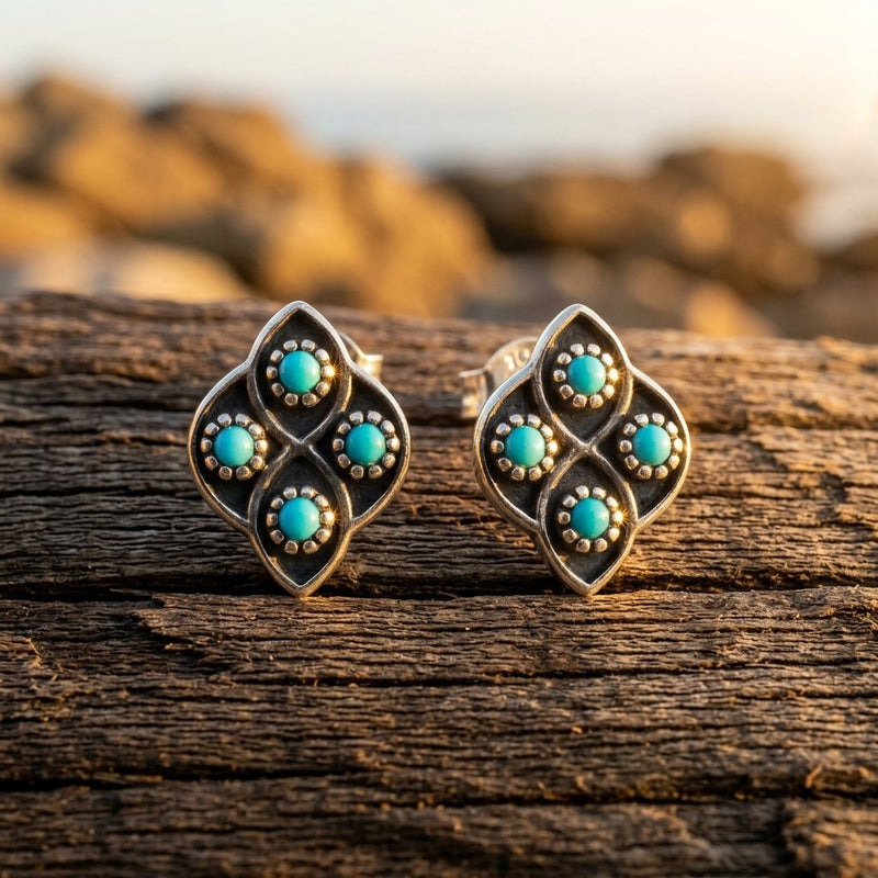 Desert Blossom Turquoise Earrings