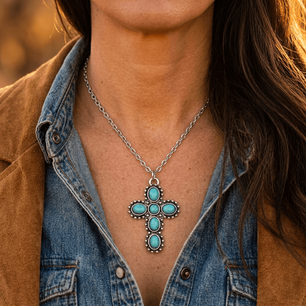 Holy Ground Gold Cross Pendant Necklace