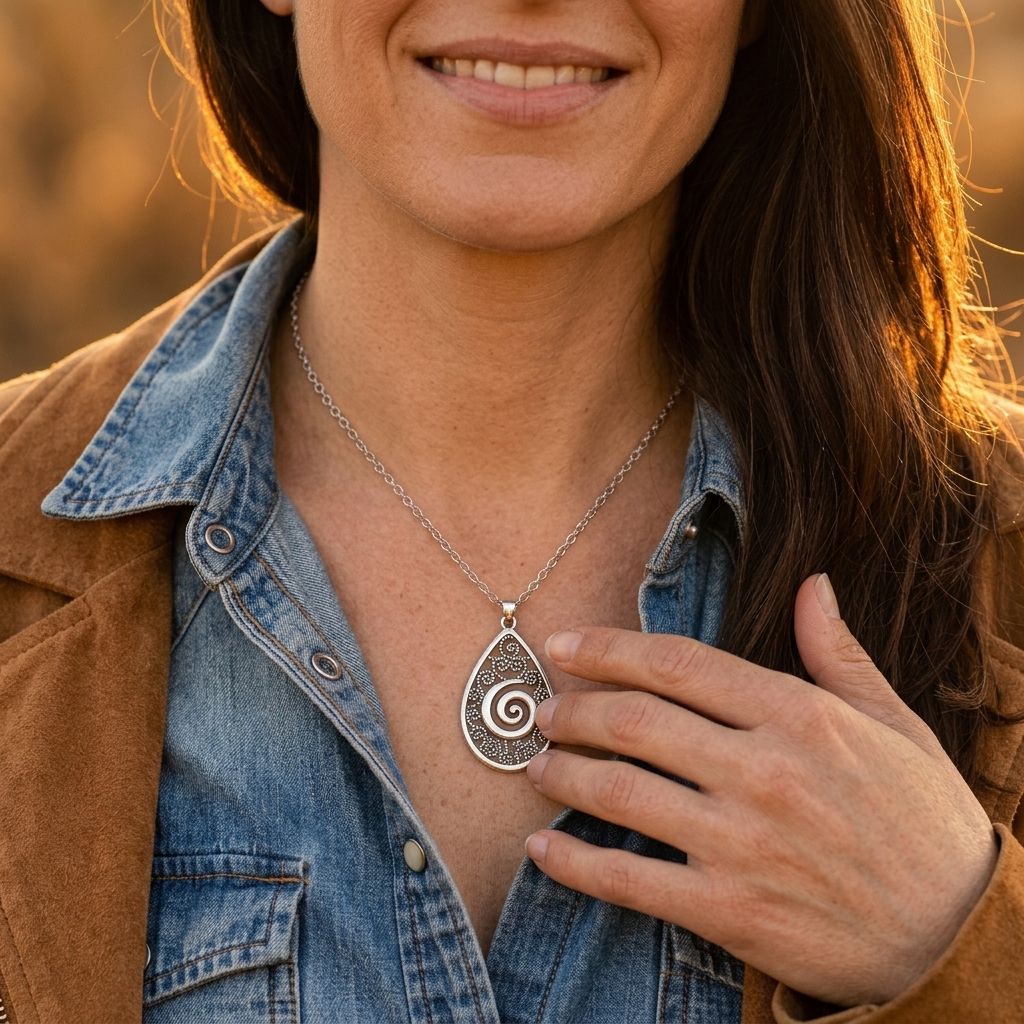 Boho Alloy Turquoise Inlay Necklace Earrings Set