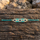 Turquoise Seed Bead Three Eye Bracelet