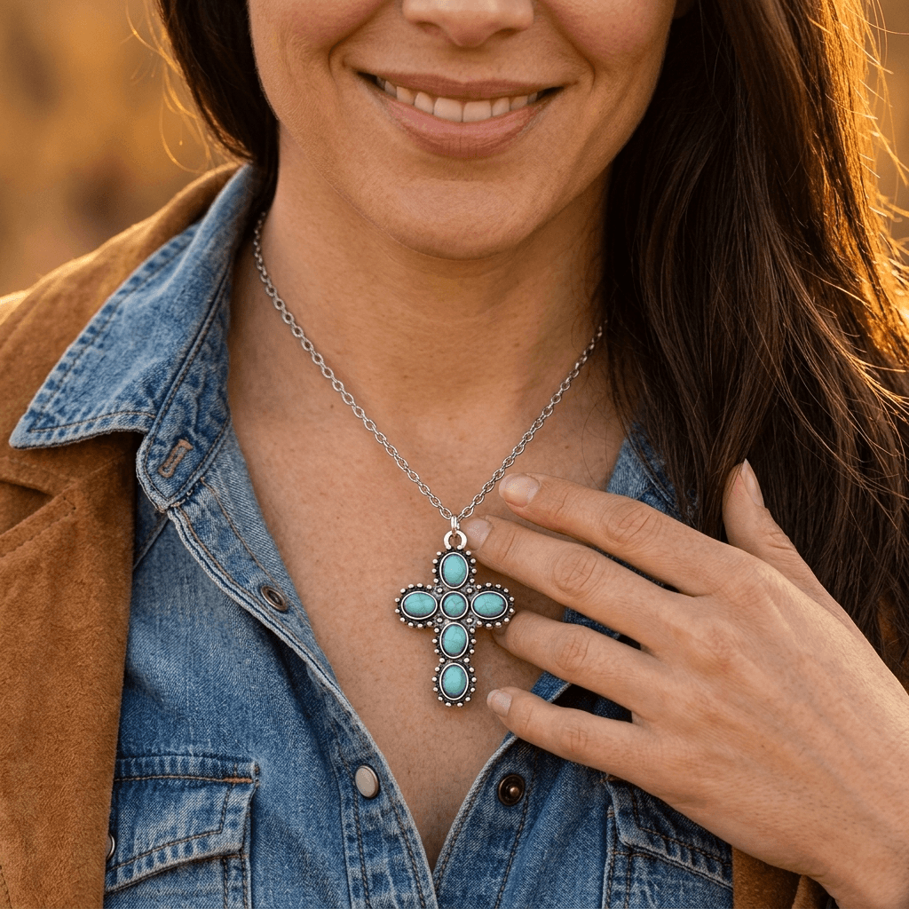 Holy Ground Gold Cross Pendant Necklace