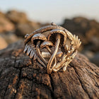 Retro Gold Filigree Mushroom Hollow Ring