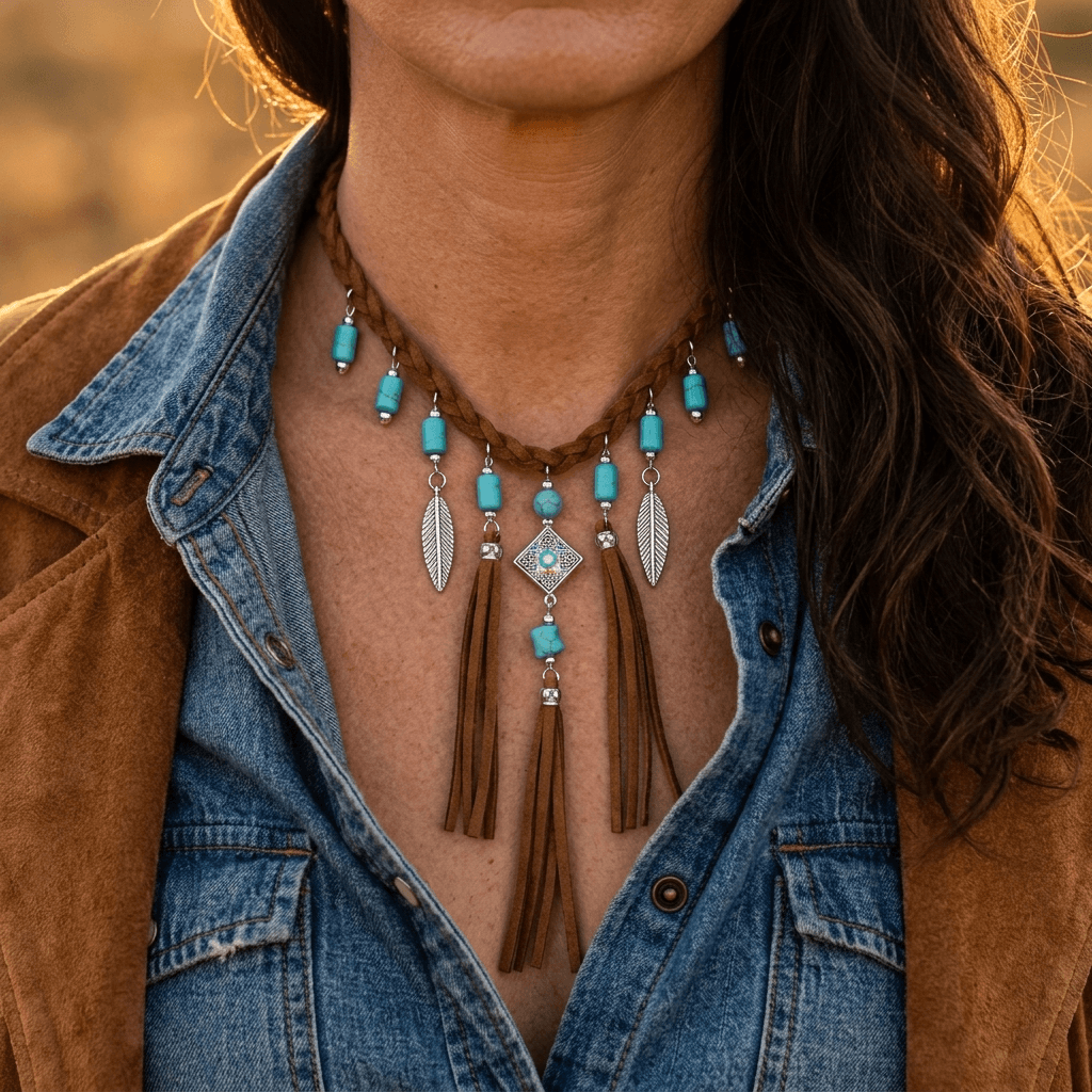 Layered Mesa Gold Statement Necklace