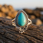 Vintage Gold Filigree Peridot Cushion Ring