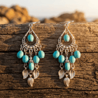 Wild Leaf Gold Plated Drop Earrings