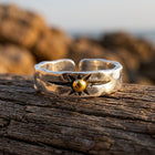 Retro Brass Flower Star Adjustable Ring