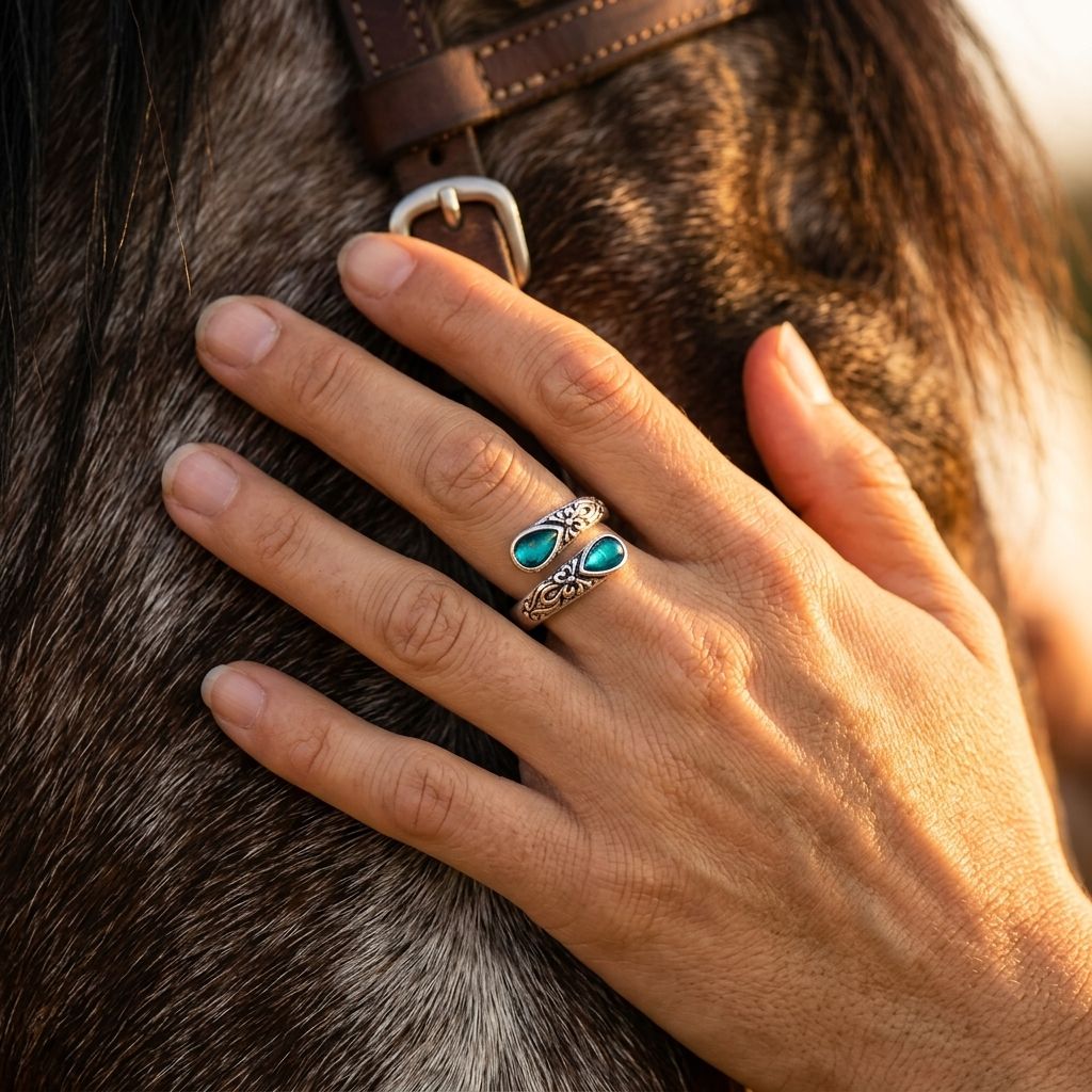 Vintage Copper Opal Filigree Teardrop Ring
