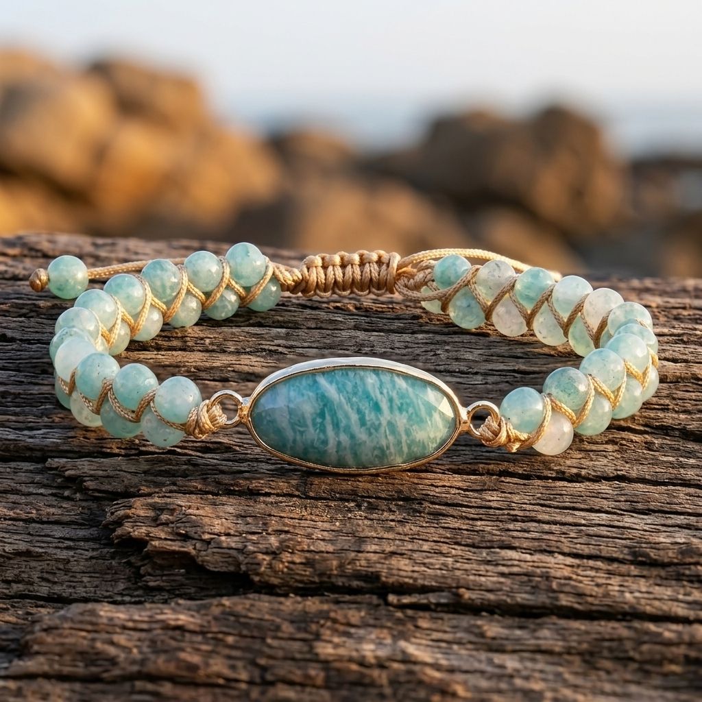 Boho Gold Aventurine Oval Beaded Bracelet
