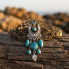 Victorian Gold Spring Loaded Tassel Hair Clip