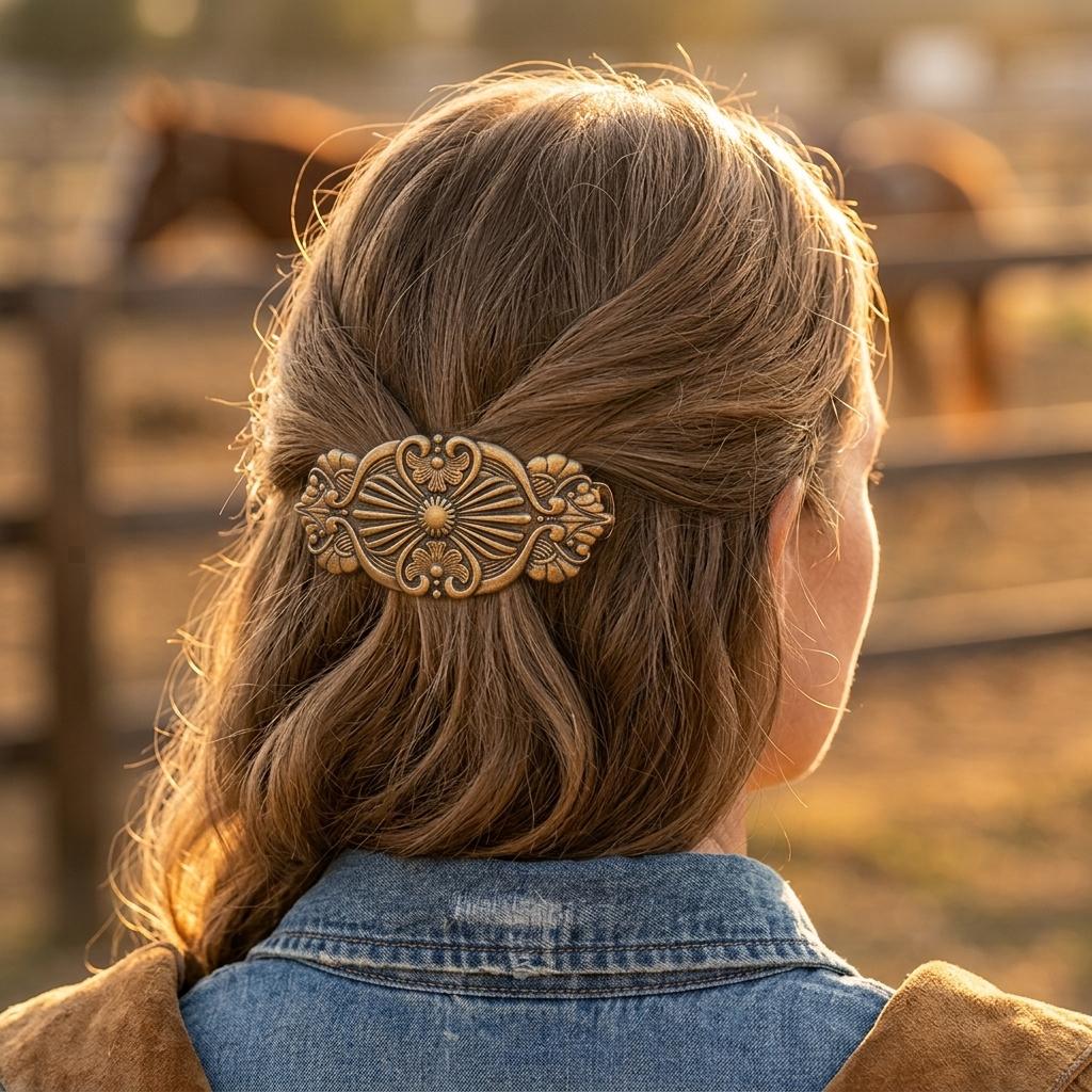 Vintage Carved Tortoiseshell Claw Hair Clip