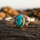 The Turquoise Trail Leaf Ring