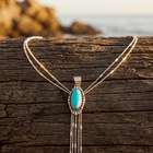 Turquoise Stone Y Chain Western Necklace