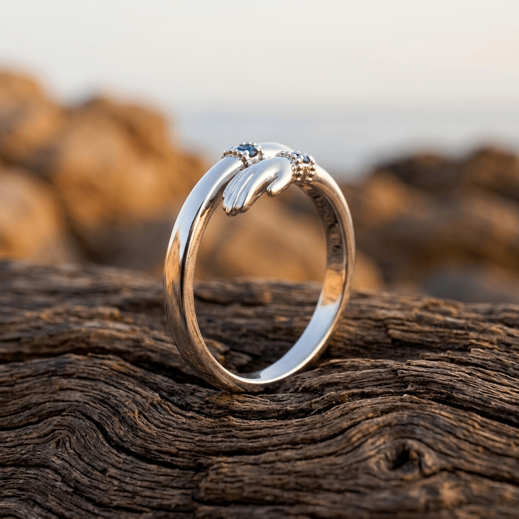 Vintage Daisy White Gold Plated Ring