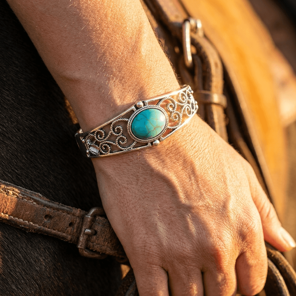 Exquisite Turquoise Stone Statement Bracelet