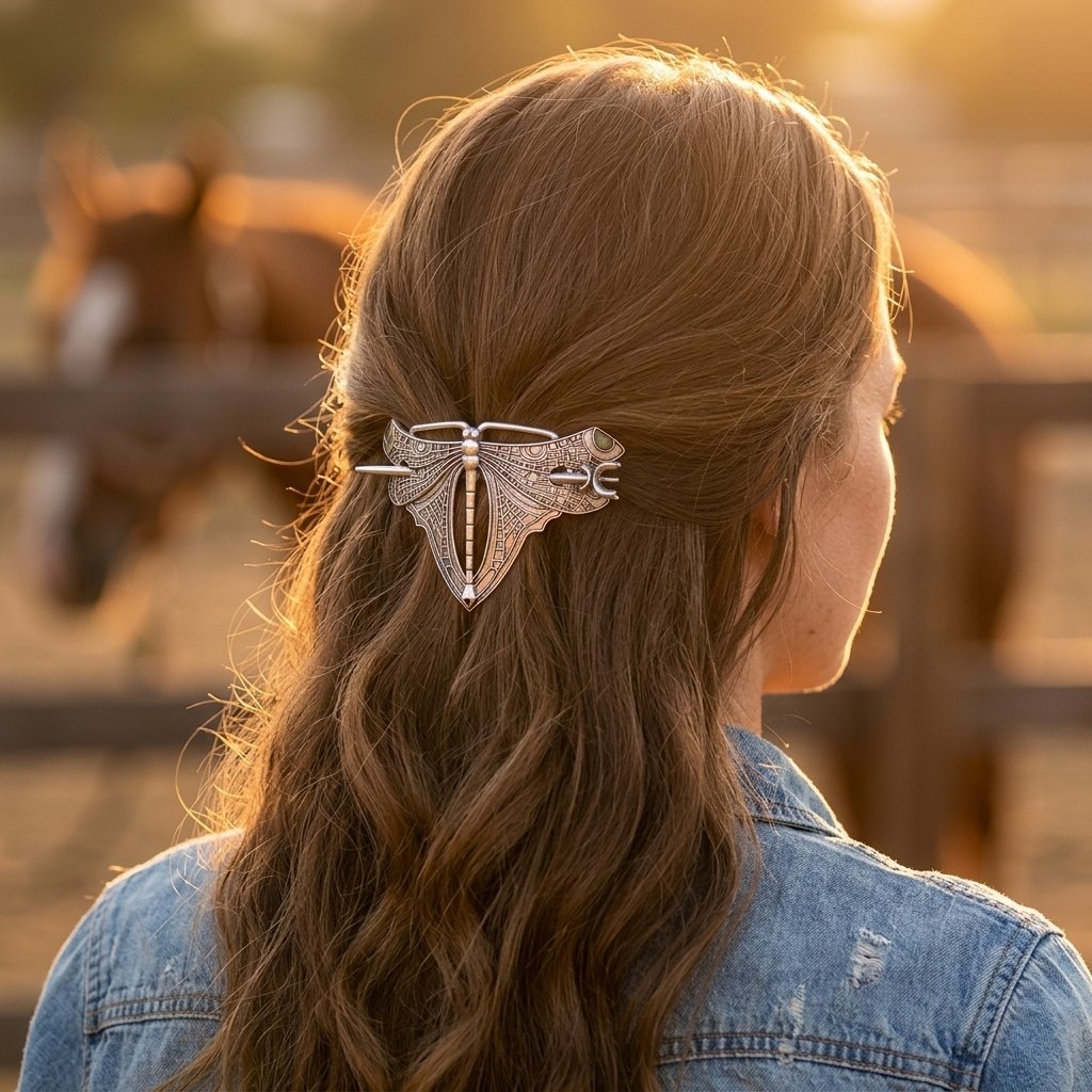 Vintage Gold Viking Animal Hair Clip
