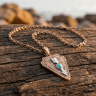 Vintage Ethnic Copper Tribal Feather Necklace