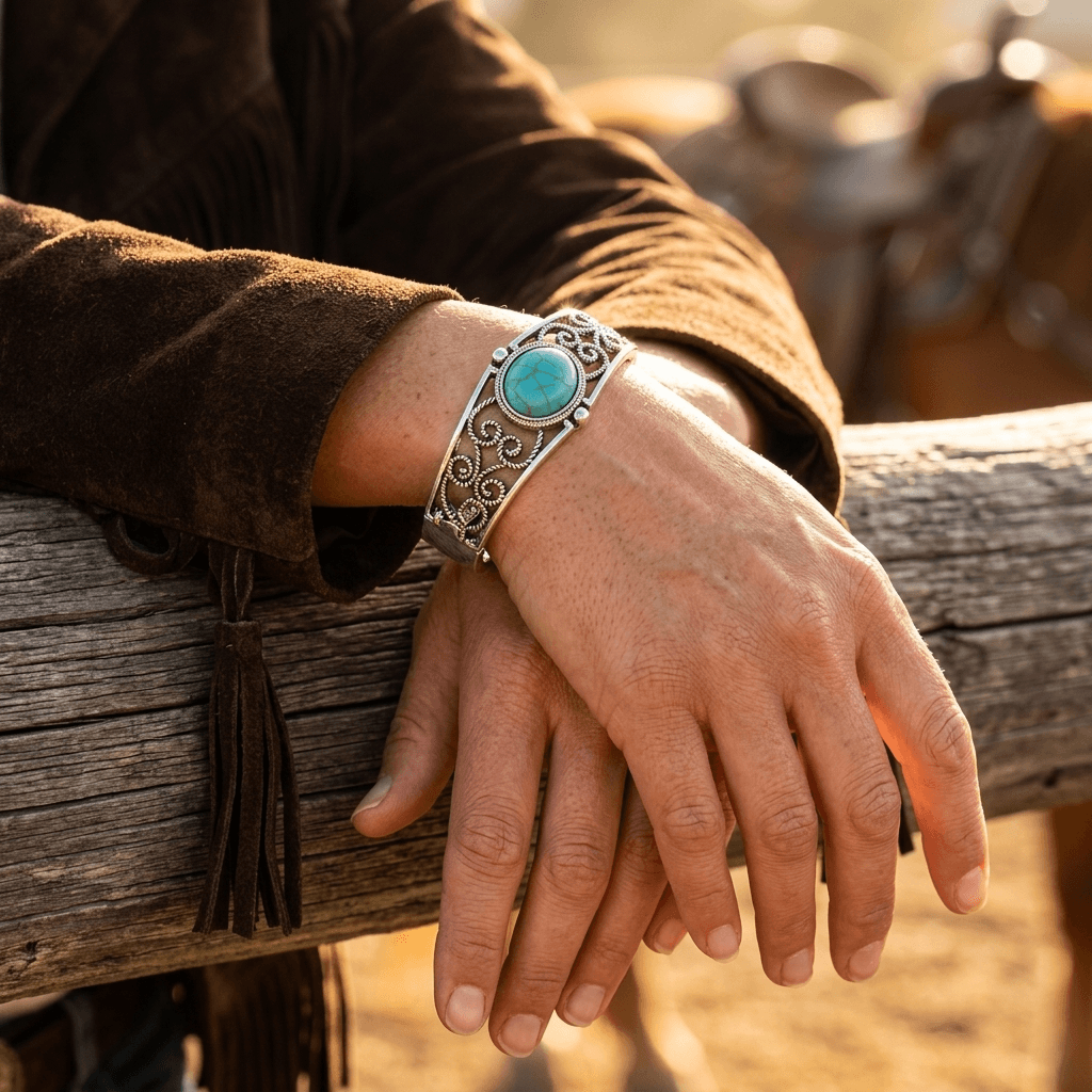 Exquisite Turquoise Stone Statement Bracelet