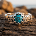 Bohemian Turquoise Spiral Ring