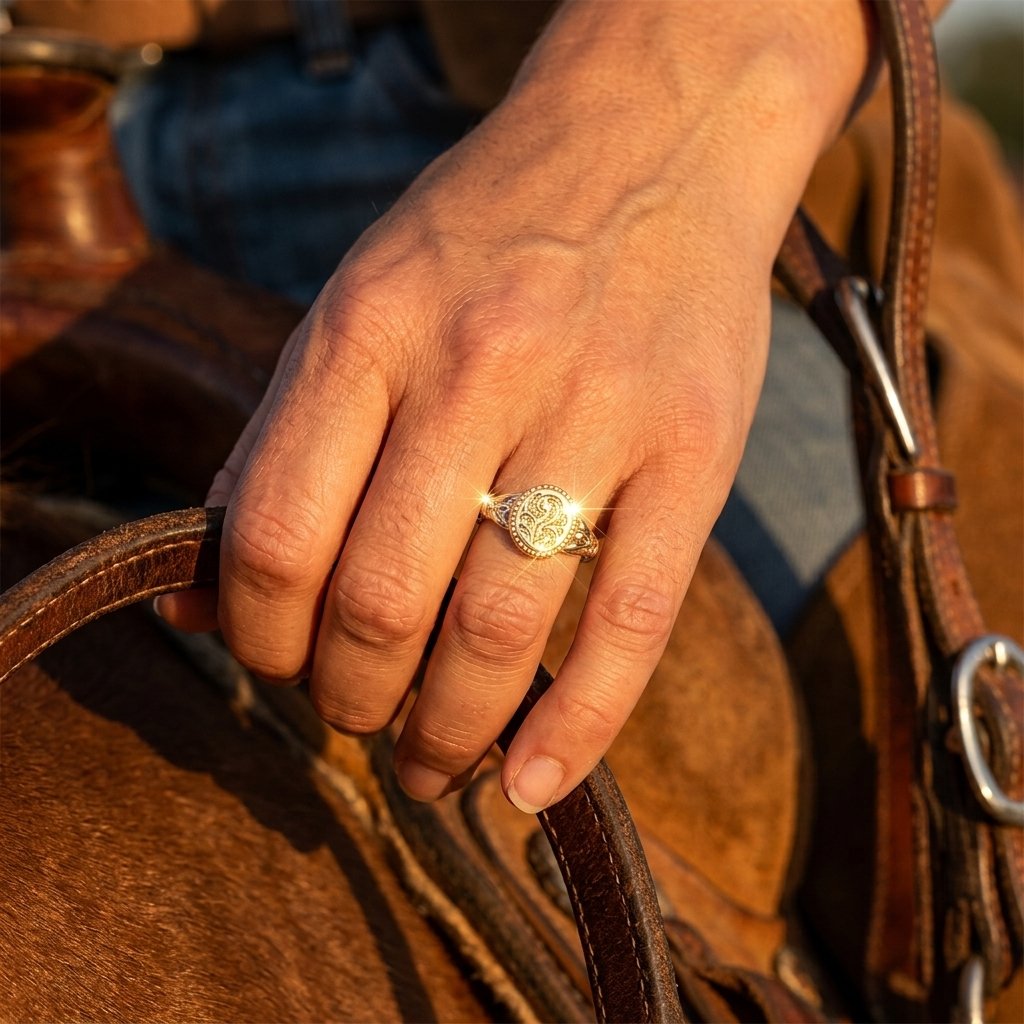 Vintage Gold Filigree Oval Ring