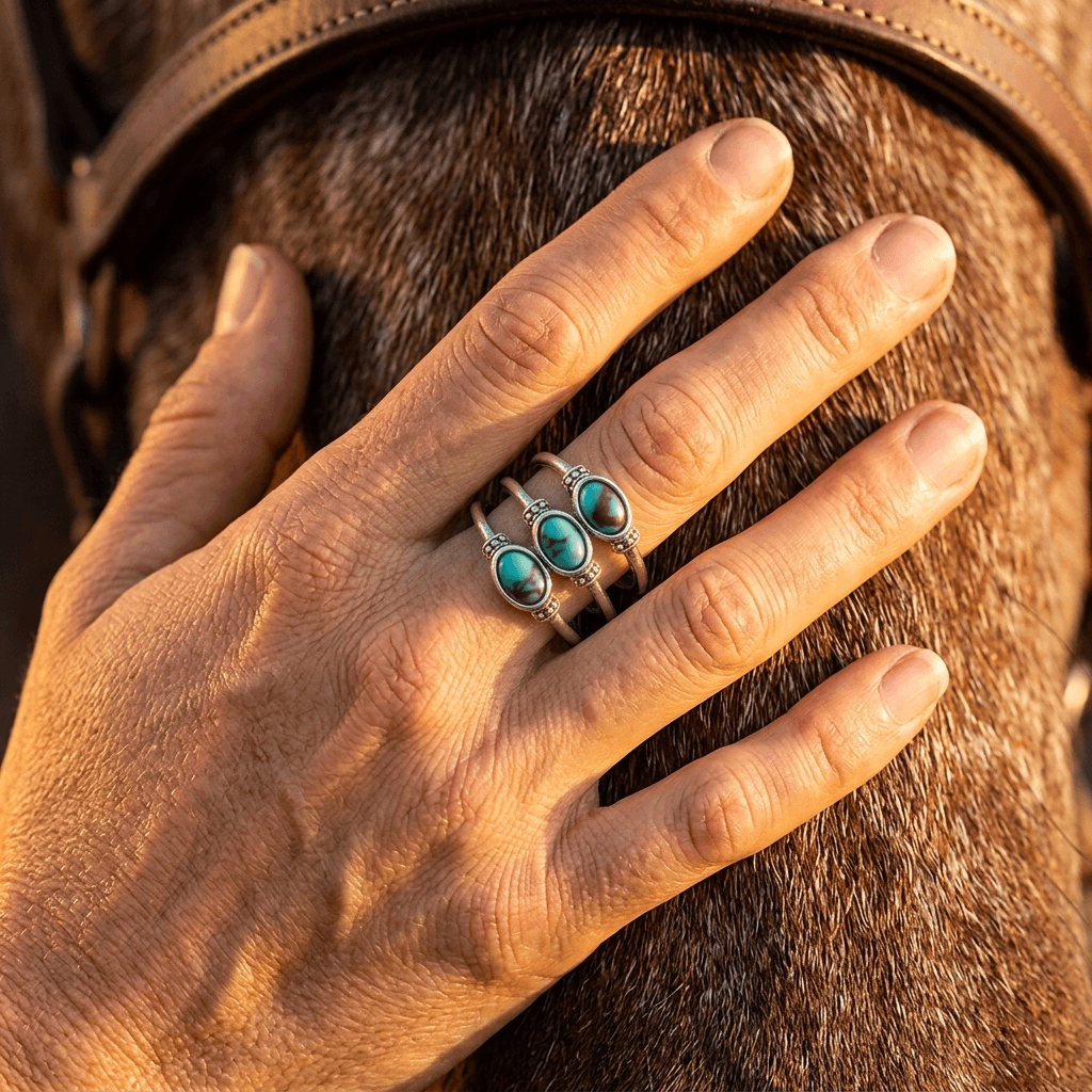 Retro Round Gold Statement Ring